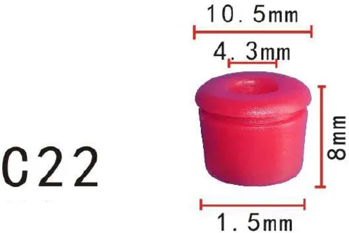 Vista 35 de Autobahn88 - Clip de remache tipo push-in para parachoques, compatible con Renault (OEM: 054000001R) (Paquete de 20)