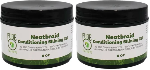 Vista 4 de Gel de Acondicionador y Brillo para Cabello Puro O Neatbraid 8 Oz (Paquete de 1)