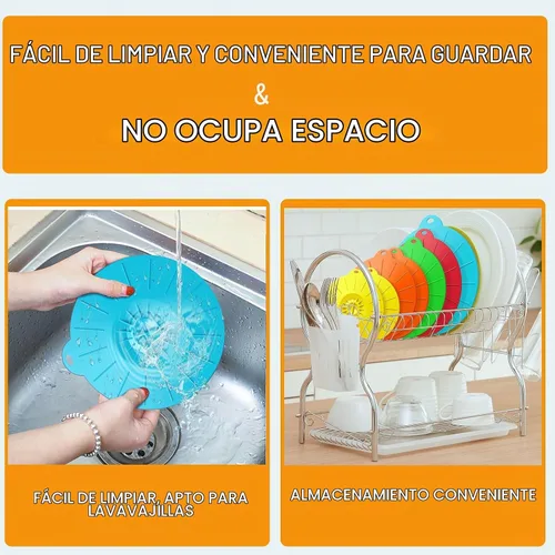 Vista 7 de Paquete de 7 tapas de silicona, cubierta para salpicaduras de microondas, 5 tamaños, reutilizables, resistentes al calor, tapas de succión
