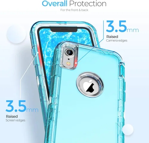 Vista 4 de ORIbox - Funda compatible con iPhone XR, resistente a los golpes, anticaídas, transparente