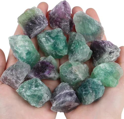 Vista 40 de QINJIEJIE Varias piedras de cristal en bruto 10 colores piedras de cristal curativas 1" piedras preciosas grandes a granel para voltear, cabinas