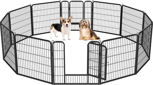 Vista 12 de Topeakmart Corralito para perros extra ancho de 6 paneles de 24 pulgadas