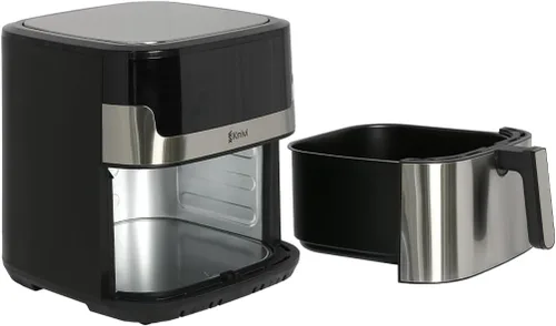 Vista 9 de Knivi - Freidora de aire de acero inoxidable de 8 litros, horno digital con pantalla táctil de 1500 W con 8 ajustes preestablecidos de un solo
