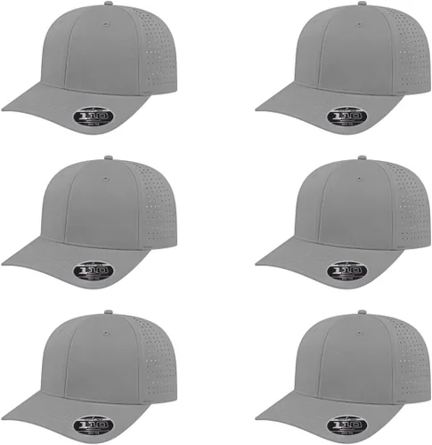 Vista 20 de Cap America i8533 Flexfit 110 Gorra Snapback Perforada de Rendimiento de Perfil Medio de 6 Paneles con Protección UV y Snapback Ajustable