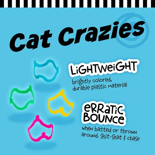 Vista 2 de Juguetes interactivos para gatos Petmate - Pack múltiple Cat Crazies de Petmate, 4 unidades (Paquete de 1)