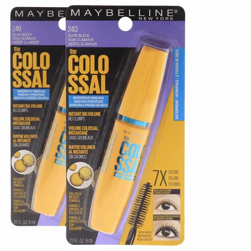 Vista 10 de Máscara impermeable The Colossal Volum' Express de Maybelline New York, 0.27 onzas Negro clásico