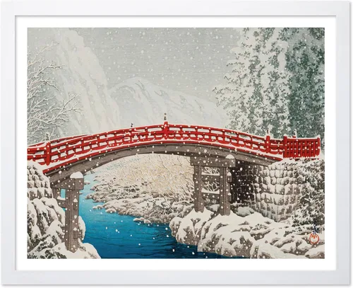Vista 53 de Poster Master Póster Vintage de Vacaciones - Impresión Retro de Navidad - Regalo para Artista, Amigo - Papá Noel en Trineo de Renos, Invierno, Nieve