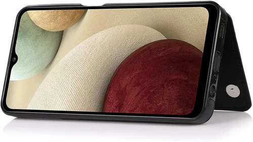 Vista 6 de Funda de teléfono para Samsung Galaxy A42 5G con protector de pantalla de vidrio templado, tarjetero con soporte para tarjetero, soporte para celda