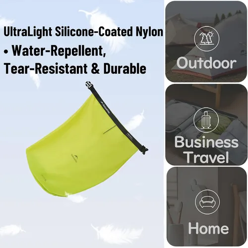 Vista 4 de windhike Naturehike - Bolsas secas ultraligeras con válvula de aire al vacío, bolsa impermeable enrollable para almacenamiento de compresión