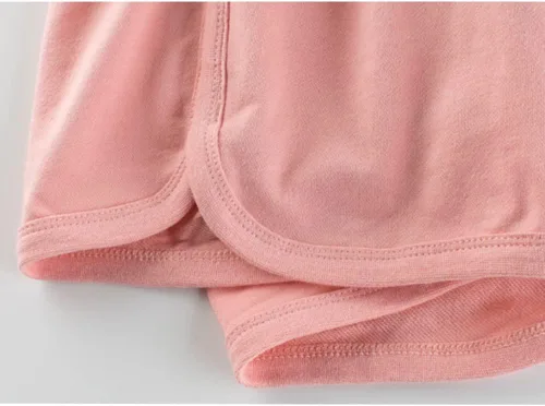 Vista 5 de Azalquat Toddler Girl Summer Knit Shorts with Pocket, 2 Pack Baby Pull-On Soft Active Shorts