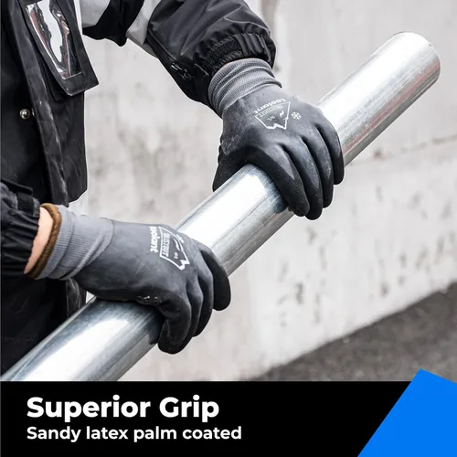 Vista 4 de Guantes de trabajo de invierno impermeables para hombres y mujeres, pantalla táctil, guantes para congelador, aislados térmicamente, para clima frío