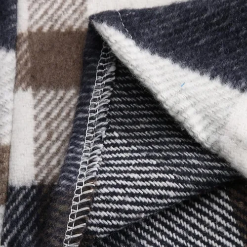 Vista 6 de Vifucz Chaquetas con botones para mujer, camisetas de manga larga con estampado a cuadros, abrigos de vacaciones de moda