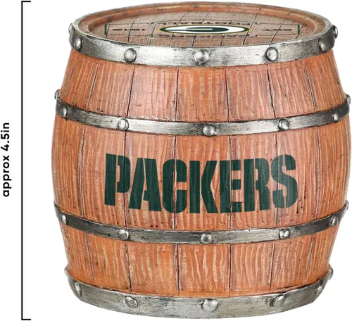 Vista 6 de FOCO NFL Team Logo 5-Pack Barrel Beverage Drink Coaster Set