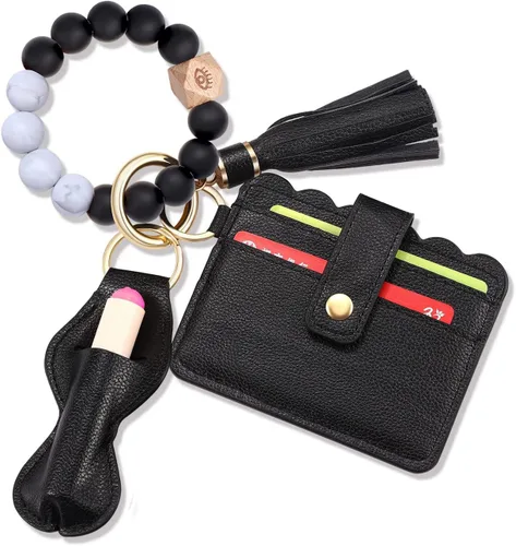 Vista 8 de BVGA Pulsera llavero de pulsera de silicona para mujer