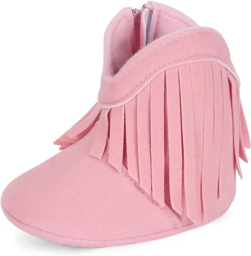 Vista 10 de ESTAMICO Botas vaqueras con borlas para bebé niña Beige