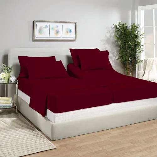 Vista 3 de RECCI Juego de sábanas de lujo de 4 piezas de 1000 hilos extra súper suave, 100% algodón egipcio, bolsillo profundo de 18 pulgadas, tamaño Negro