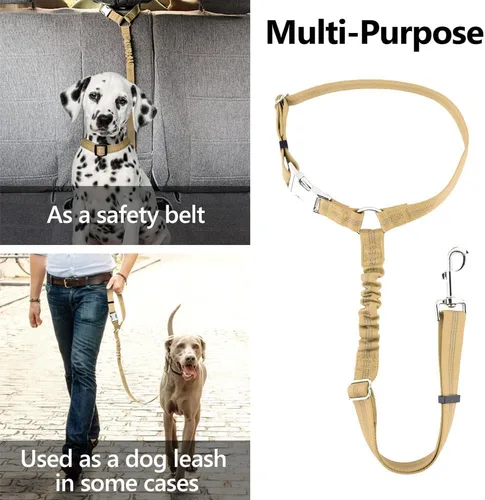 Vista 6 de Plutus Pet Cinturón de seguridad para perro para reposacabezas de automóvil, retención reflectante y ajustable con elástico para mayor seguridad