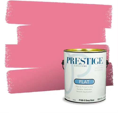 Vista 60 de Prestige Paints Pintura exterior e imprimación en uno, 1 galón, plano, coincidencia comparable de Valspar* Amber Rose*