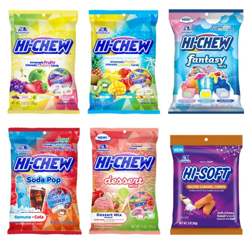 Vista 22 de HI-CHEW Mezcla Superfruit, 3.17 oz, 6 piezas, sin gluten, elaborada con sabores de frutas naturales y artificiales