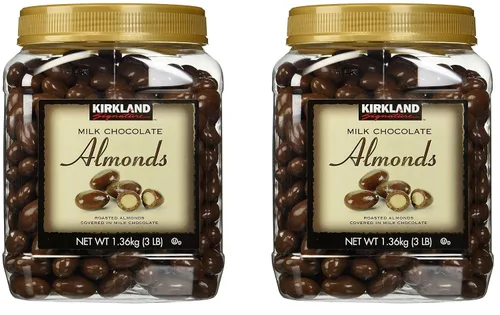 Vista 2 de Kirkland Signature HTGFD - Almendras tostadas de chocolate con leche, paquete de 2, 48 onzas