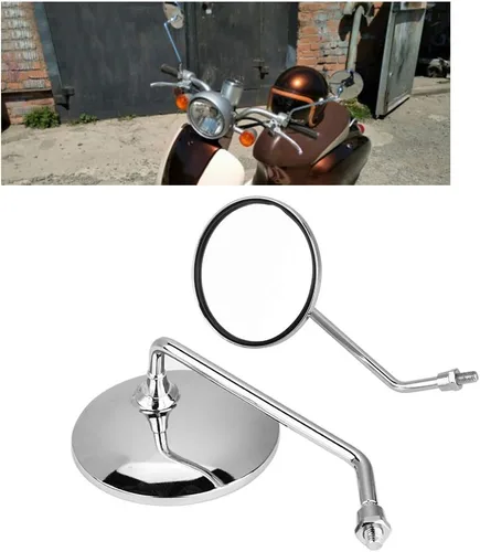 Vista 5 de Espejo de manillar, 2 piezas/juego de espejo retrovisor de motocicleta para motocicleta