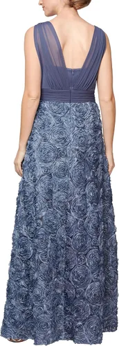 Vista 2 de Alex Evenings Womens Long Cap Sleeve Dress