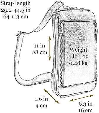 Vista 6 de Bolso cruzado de cuero - Bolso bandolera marrón - Bolso bandolera para hombres y mujeres - Mochila de hombro hecha a mano - Resistencia al tiempo