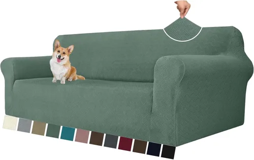 Vista 68 de MAXIJIN Funda elástica para silla con brazos, 1 pieza para sofá o silla de estar, funda antideslizante (31-46 pulgadas), protector de muebles que se
