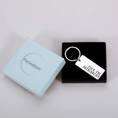 Vista 2 de FCK The Patriarchy Llavero de regalo para mujeres activistas