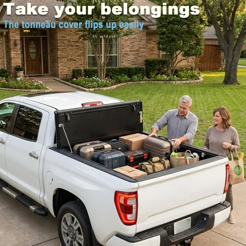 Vista 4 de Perfit Liner Cubierta tonneau plegable rígida de bajo perfil para Ford F-150 2015-2026 (Incl.F-150 Lightning) caja de 5.5 pies Fibra de vidrio