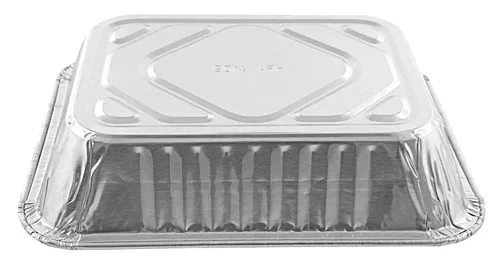 Vista 4 de Handi-Foil Sartén desechable oblonga de alimentación para personas mayores de 1 libra (paquete de 200)
