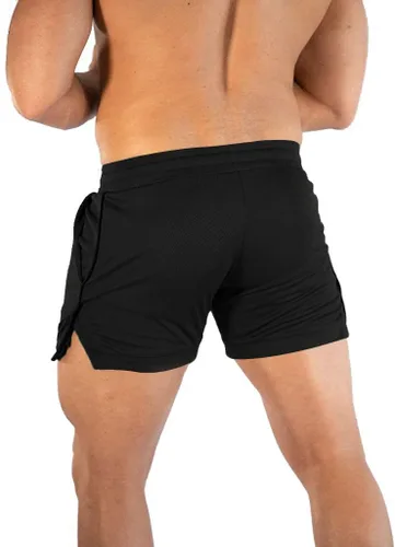 Vista 3 de EVERWORTH Pantalones cortos deportivos para hombre, pantalones cortos de entrenamiento para gimnasio, pantalones cortos casuales para correr