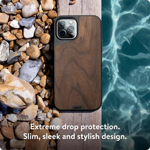 Vista 2 de Mous - Funda protectora para iPhone 12 Pro Max - Limitless 4.0 - Nuez - Totalmente compatible con MagSafe de Apple - Embalaje sostenible