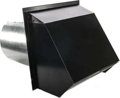 Vista 9 de RDP Ventilación de pared con capucha con rejilla y compuerta (8 pulgadas, galvanizado)