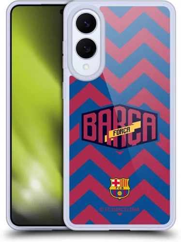 Vista 25 de Head Case Designs Officially Licensed FC Barcelona Logo and Pattern Forca Barca Gel Case [Military Grade Protection] Compatible with Samsung Galaxy