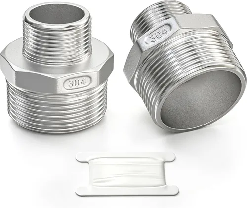 Vista 32 de TAISHER 10 pezones hexagonales 316L, montaje de tubería 3/8 "macho NPT