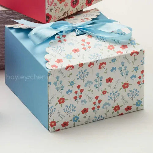 Vista 8 de Cajas de regalo pequeñas florales con tapas y cintas (paquete de 20) cajas decorativas vacías de 5.8 x 3.7 pulgadas para regalo, productos Estándar