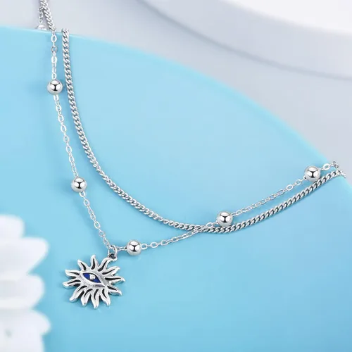 Vista 14 de CHIC & ARTSY Tobilleras delicadas de plata de ley S925 para verano, pulsera de tobillo ajustable multicapa para playa, joyería de pie para mujer