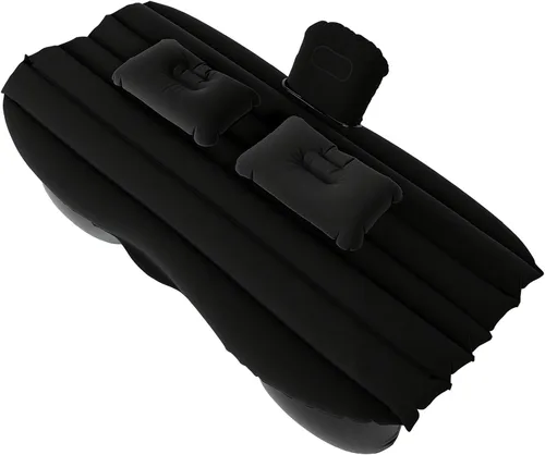 Vista 4 de Car Air Mattress Back Seat 53.15 x 33.46in PVC Flocking (Black)