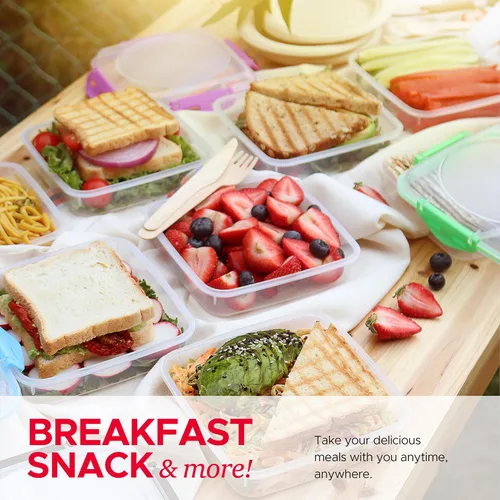 Vista 3 de Tafura Recipientes y cajas para sándwiches de alta calidad, sin BPA, para loncheras, duradero y reutilizable, soporte para sándwiches para mayor
