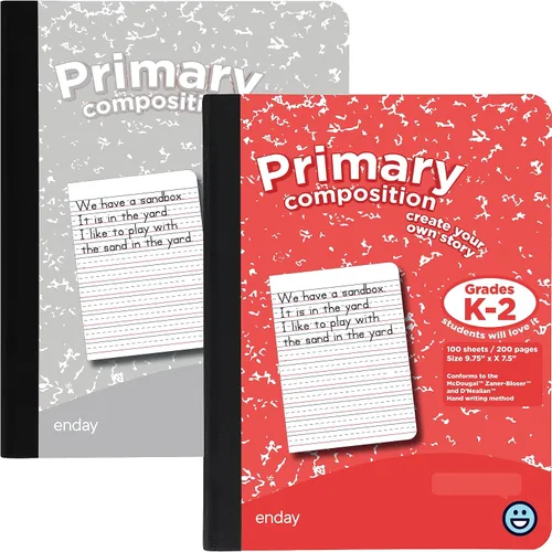 Vista 7 de Enday Cuaderno de composición primaria K-2, libro de composición a rayas primarias, cuaderno de composición primaria para niños, cuaderno de 100