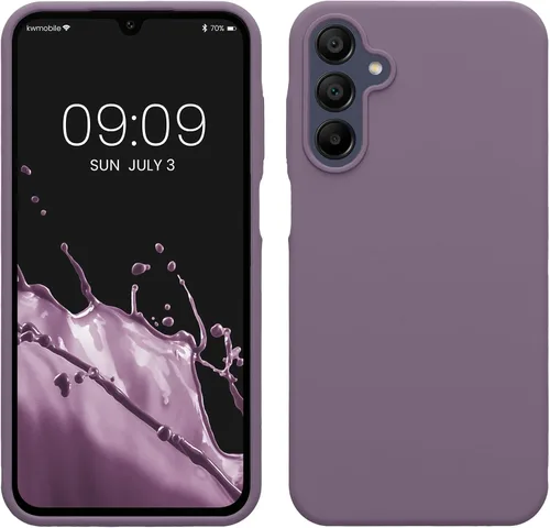 Vista 195 de kwmobile Funda Compatible con Samsung Galaxy A14 5G - Funda de teléfono de TPU y silicona con acabado suave - Verde Lima