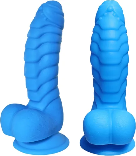 Vista 2 de Consolador realista, material de silicona líquida sin olor, juguetes sexuales para adultos, pene, fuerte ventosa para usar sin manos, 2 bolas, punto