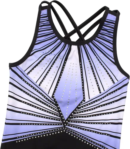 Vista 77 de MODAFANS Leotardos de gimnasia para niñas brillantes para bailar ballet, pantalones cortos con espalda cruzada