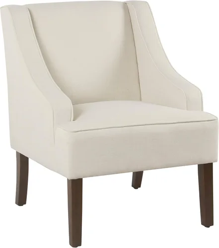 Vista 25 de HomePop Swoop - Silla de sala de estar con apoyabrazos, terciopelo gris