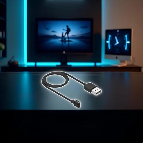 Vista 5 de Compatible con cargador de reloj inteligente Da Fit, cable de cargador USB de repuesto de 3.3 pies, cable de carga para reloj inteligente