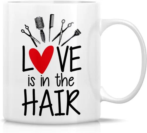 Vista 12 de Retreez Taza divertida – Taza de café de cerámica de 11 onzas con texto en inglés "I Make People Beautiful Hairstylist Hairdresser" de 11 onzas