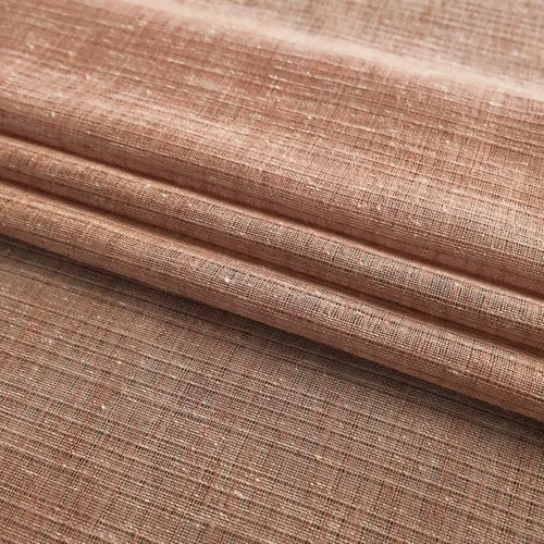 Vista 6 de Cortinas color naranja quemado de 84 pulgadas de largo para sala de estar, 2 paneles con ojales semitransparentes con textura de lino cálido