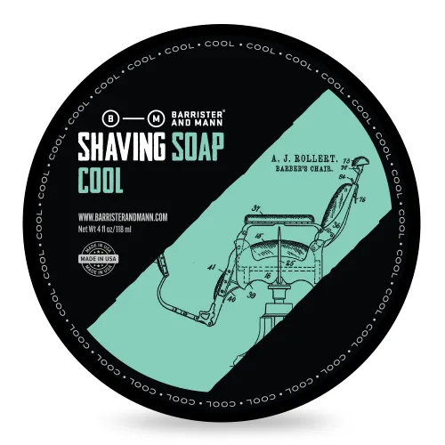 Vista 3 de Jabón de afeitar Barrister y Mann - Espuma densa, rica y cremosa Jabón de afeitar en barra de sebo Notas de mora, madera, abeto bálsamo, vetiver