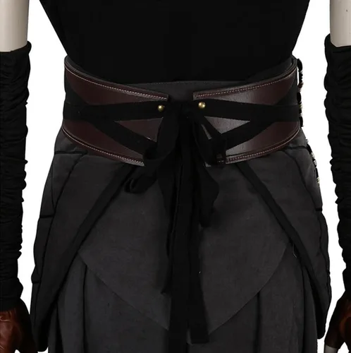 Vista 5 de Masfrida Disfraz de Tano para adultos, disfraz de cosplay para mujer, uniforme SW, tocado para Halloween